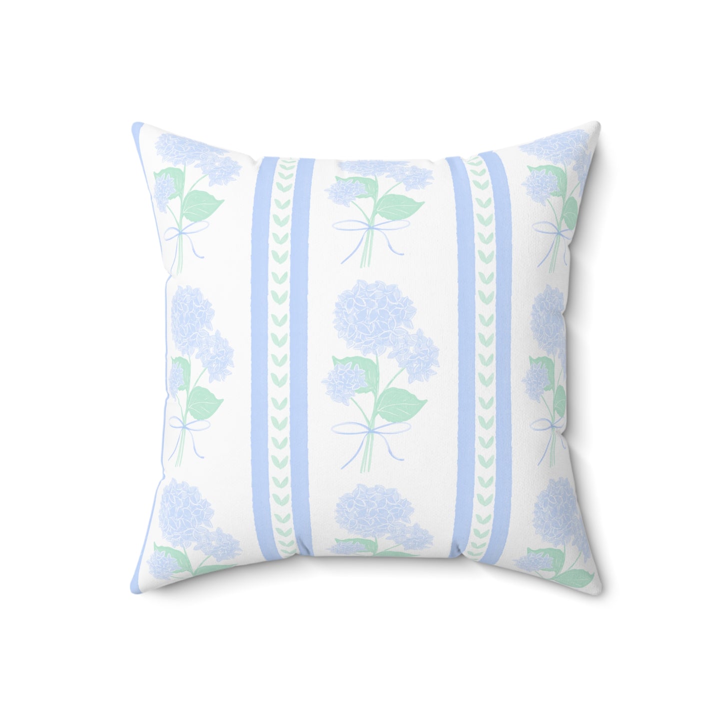 Coastal Grandma hydrangea Square Pillow