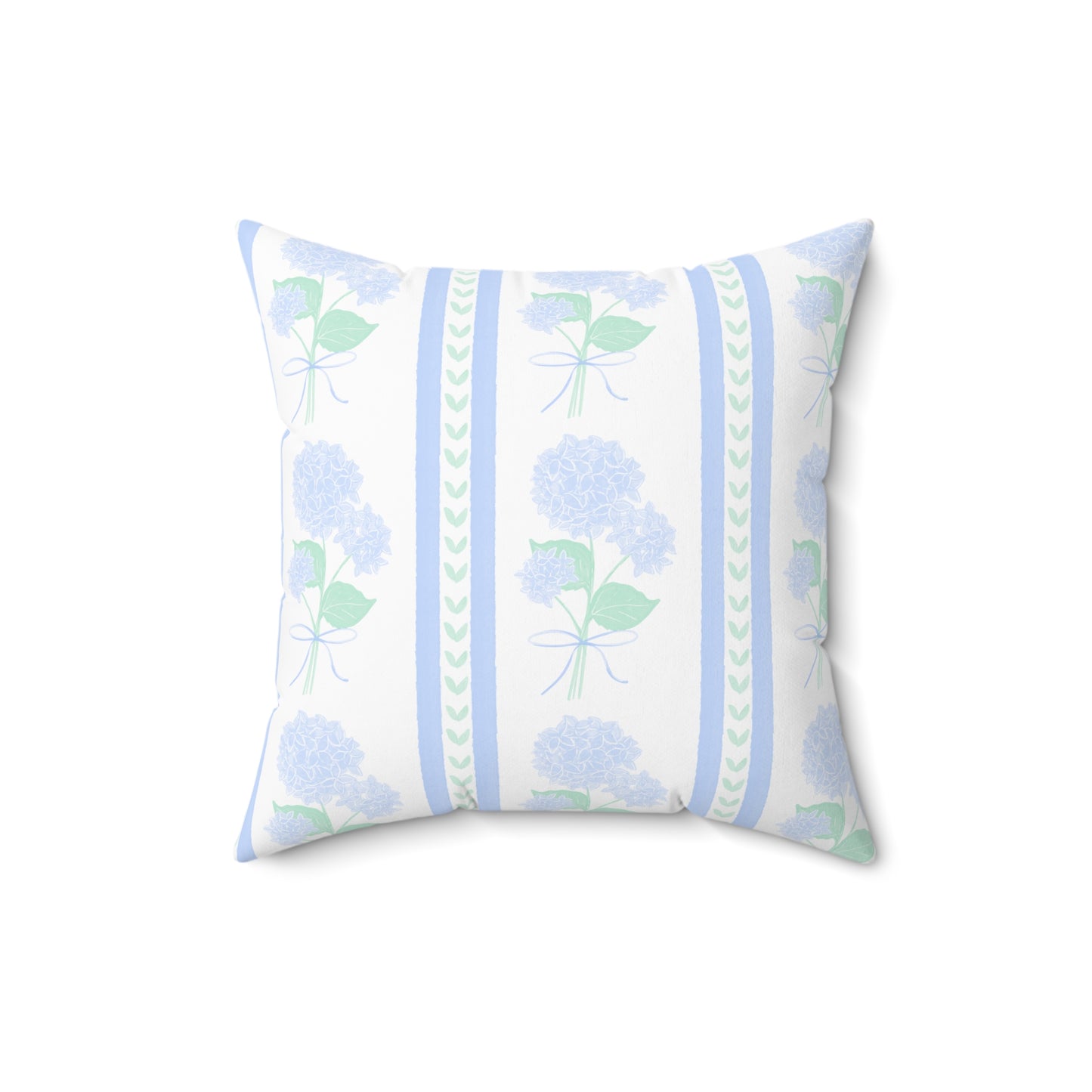 Coastal Grandma hydrangea Square Pillow