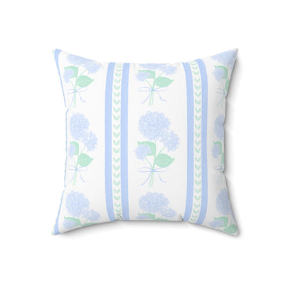 Coastal Grandma hydrangea Square Pillow
