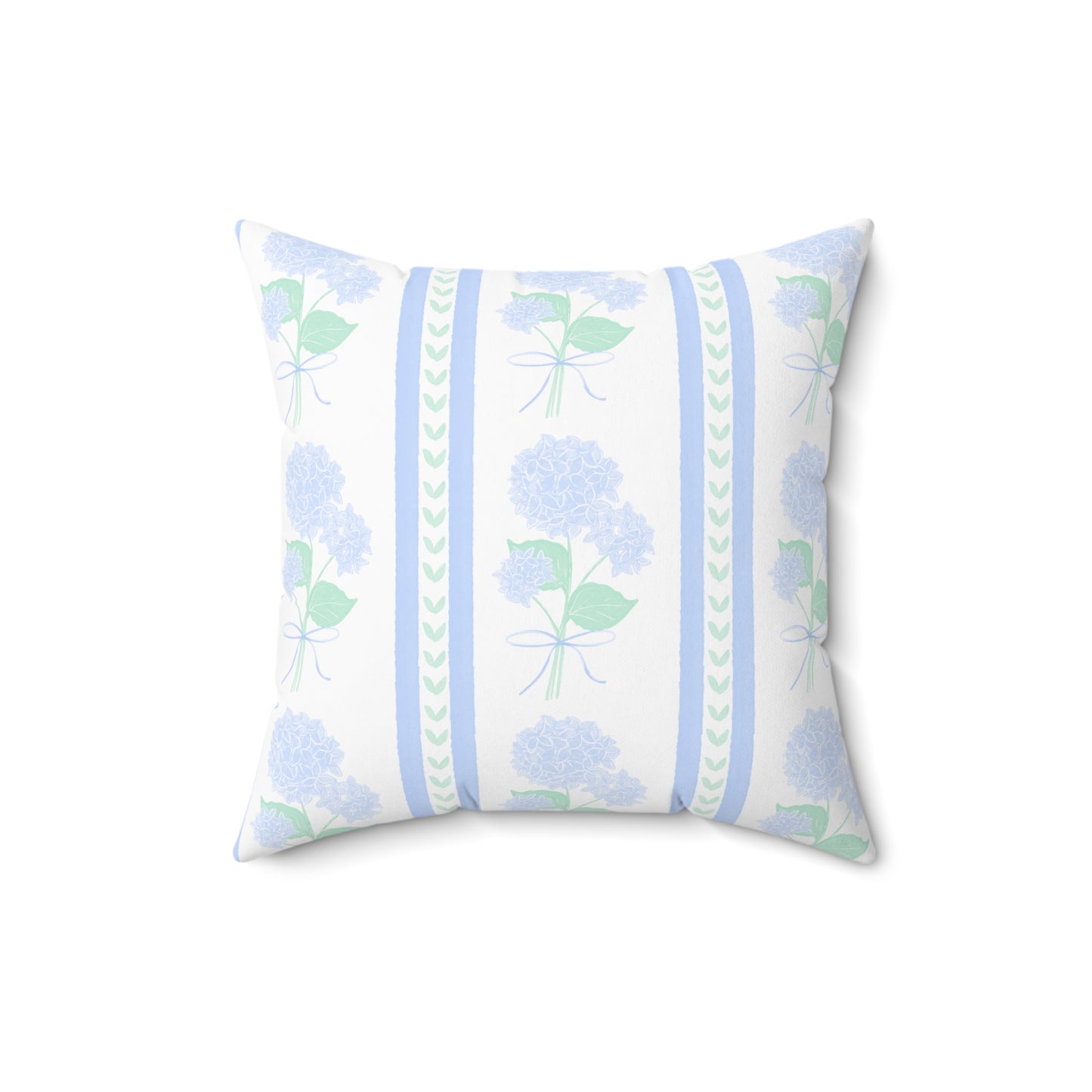 Coastal Grandma hydrangea Square Pillow