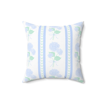 Coastal Grandma hydrangea Square Pillow