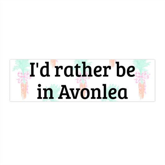 Anne of Green Gables bumper sticker Avonlea