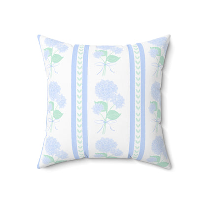 Coastal Grandma hydrangea Square Pillow
